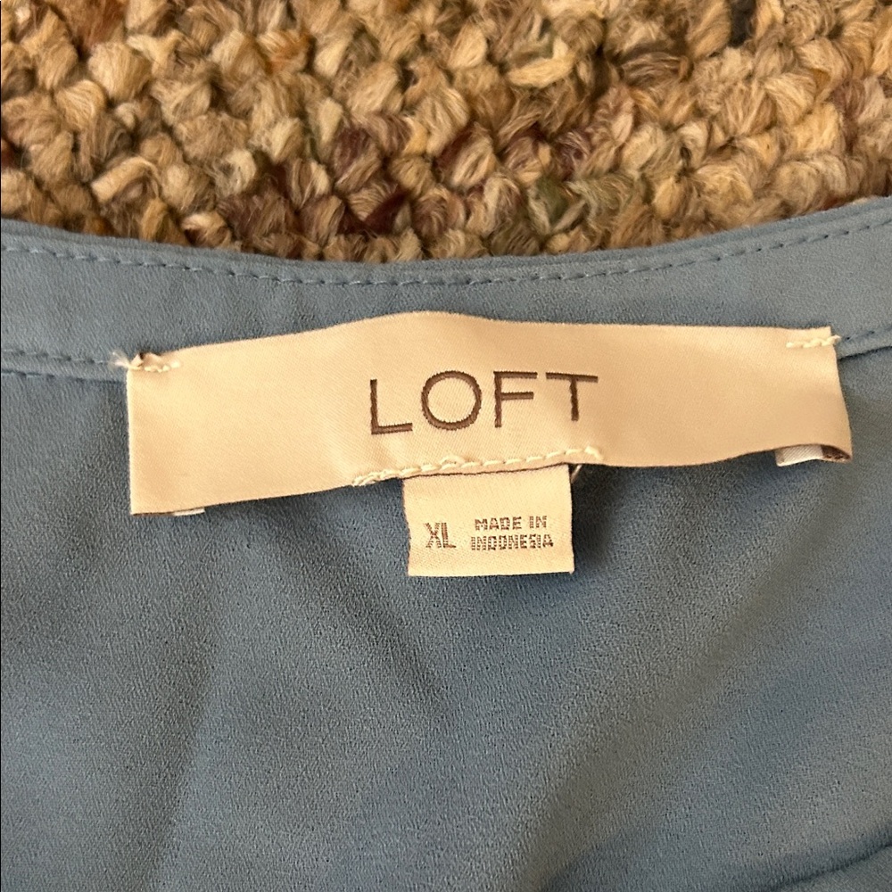 LOFT Soft Blue Blouse - Picture 2 of 5